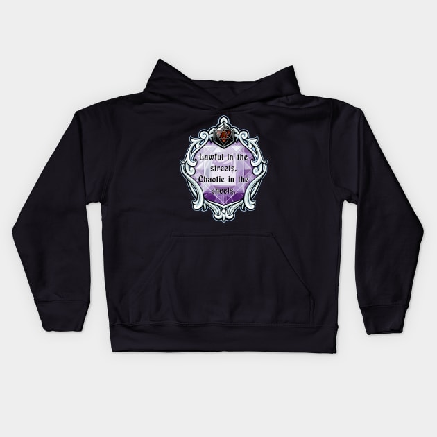 Amulet Lawful in the Streets, Chaotic in the Sheets. Kids Hoodie by robertbevan